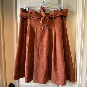 Anthropologie Brown Skirt with Tie Waist; size 16